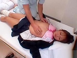 Sexy Asian Hottie Goes In For An Exam And The Doctor Finger