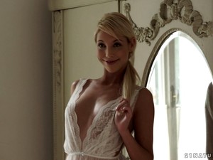 Beauty In Dreamy Sheer Lingerie Aroused And Fucked By A Stud