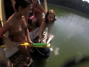 5 Girls A GoPro And A Boat House