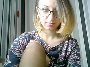 Beautiful Girl With Glasses Easily Fist Her Pussy