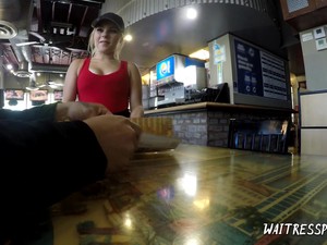 Cute Blonde Waitress Skylar Valentine Gets Picked Up And Fucked By Stud