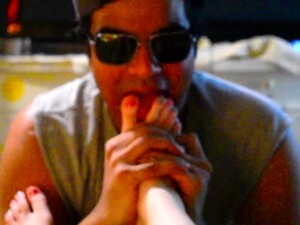 SUCKING MY CANDY TOES TICKLES SO BAD! - Victor Footfucker Snacks On My Pedicured Toes Like Lollipops