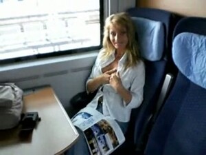 Sexy Blonde Milf With Juicy Tits Sucked My Dick On The Train