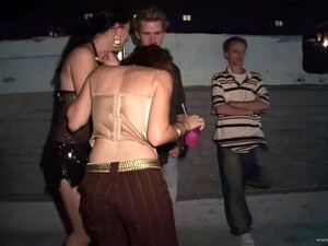 Appreciative Drunkard Babes With Natural Tits Dancing The Club Party
