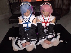 Rem And Ram Cosplayer Double Anal Session