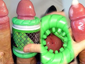 Teen Fucks Fleshlight And Then Puts On A Condom And Cums In It And Jerks Off His Sperm