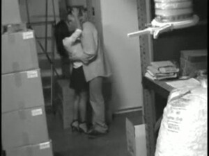 CCTV Video Of Amateur Brunette Secretary Riding My Co-worker's Cock