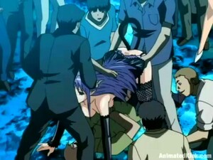 Anime Hottie Gets Fucked By A Group Of Men In A Forest