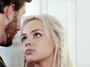 Bearded Lucky BF Pounds Juicy Bald Pussy Of His Lovely Auburn GF Elsa Jean