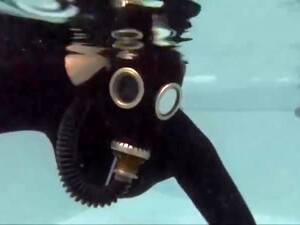 Underwater In Gas Mask