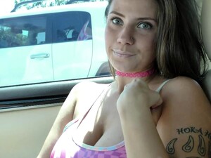 Naughty Babe Indica Flower Teases In The Car And Gets Fucked At Home