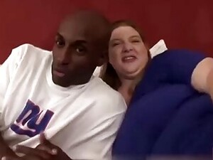 Black Guy Is Fucking A Chubby, Blonde Woman In Many Positions, To Make Her Cum