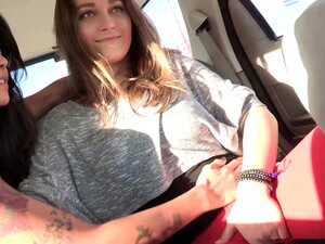Hot Ass Girls Dana Vespoli And Dani Daniels Lick Each Other In A Car