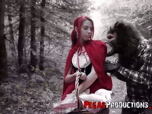 The Red Riding Hood Brind Love Gets Banged By Woodcutter Outdoors
