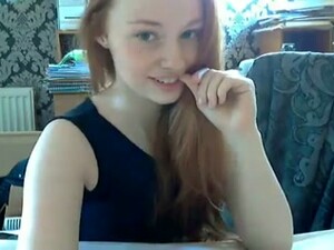 Sweet And Slender Gingerhead Teen Masturbates On Webcam