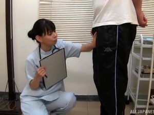 Lucky Man Gets His Dick Pleasured By A Naughty Japanese Nurse