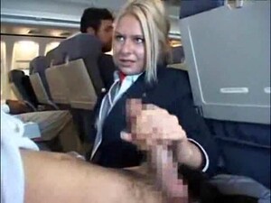 Customers Get Handjob From Stewardess