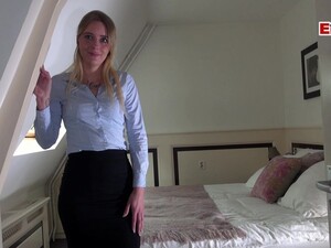 German Female Real Estate Agent Secretary In Pantyhose Fuck