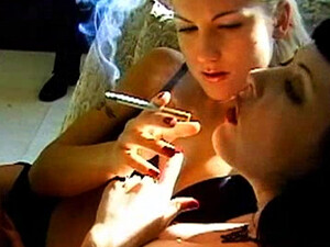 Smoking Chicks Try Lesbian Tease Fun