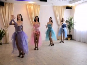Four Gorgeous Girls Putting Their Fabulous Dancing Talents