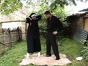 Nun And Priest Going Hot And Heavy In Outdoor Sex Vid