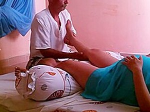 Pregnant Woman Getting Leg Massage
