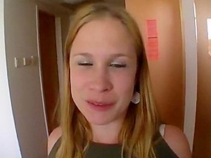 Test For Porn - Ugly Czech Blonde - Creampie And Cumshot